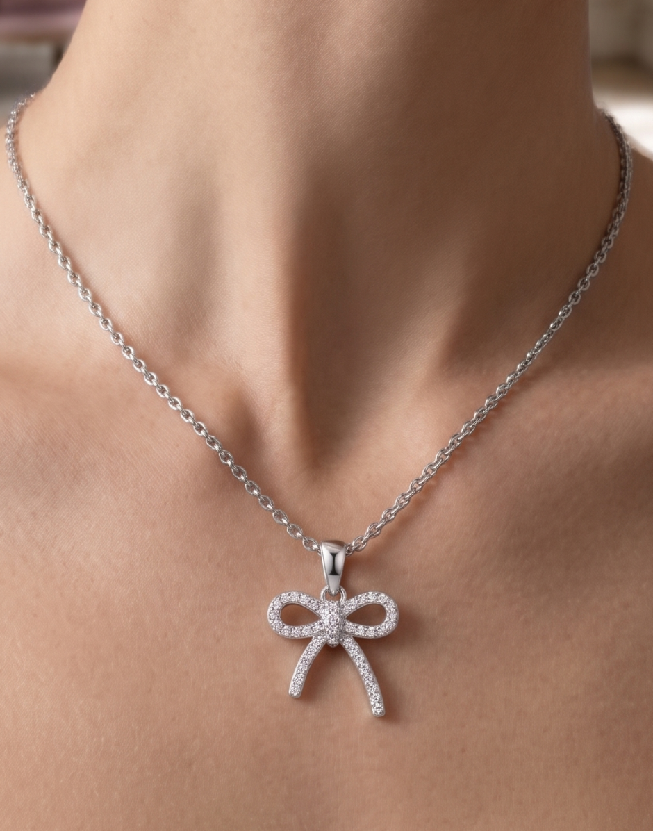 Twinkle Knot Bow Elegance Pendant
