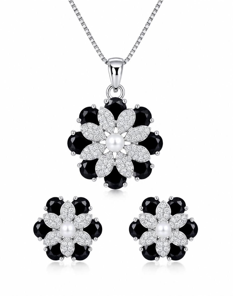 Blossom Beauty Flower Pendant Set