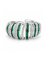 Opulent Layers Emerald Ring