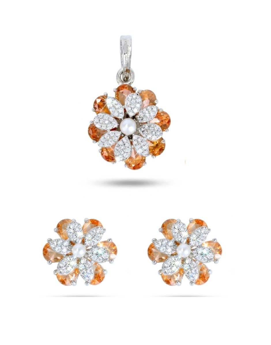 Rustic Petal Shine Pendant Set