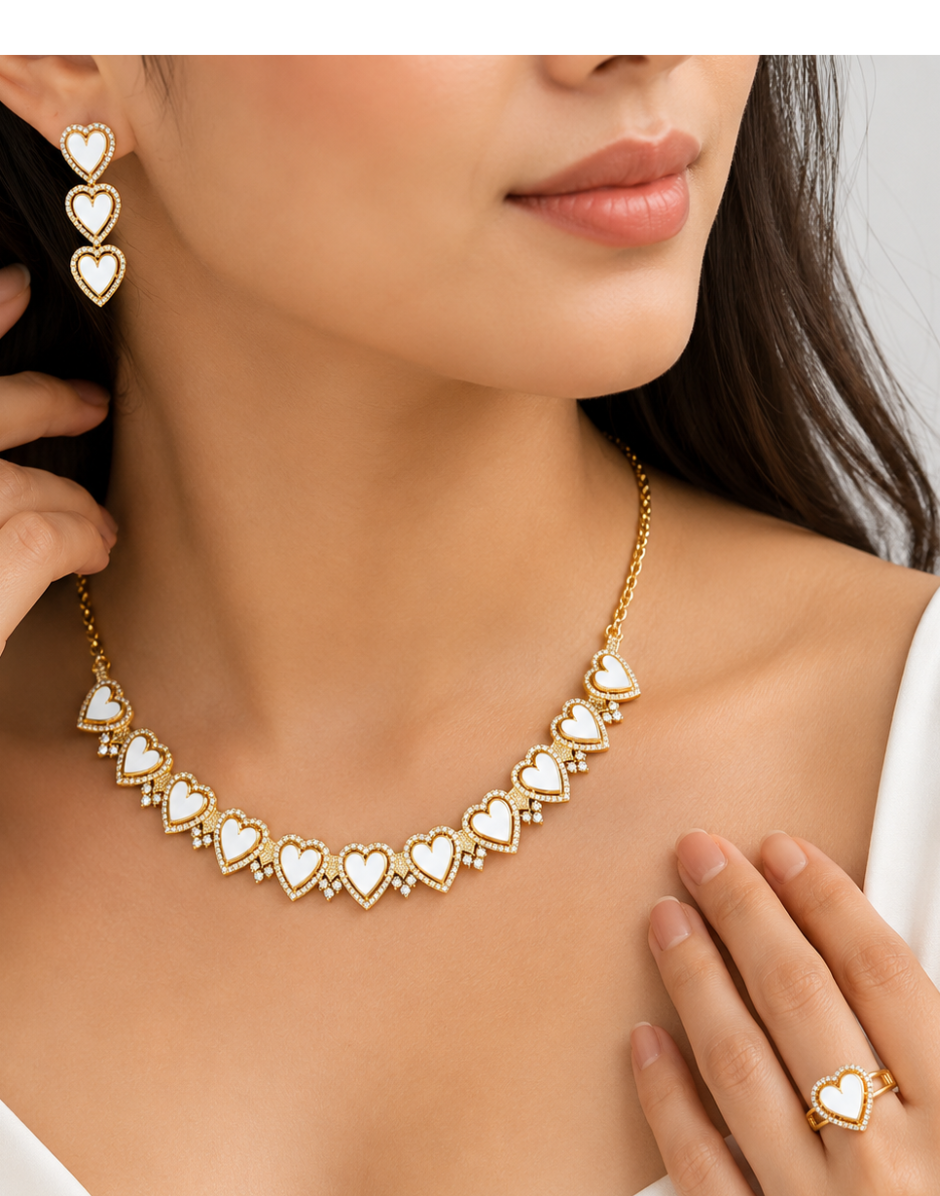 Hearts of Heritage Meena Necklace Set