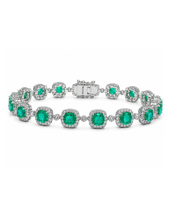 Imperial Russian Green Halo Bracelet