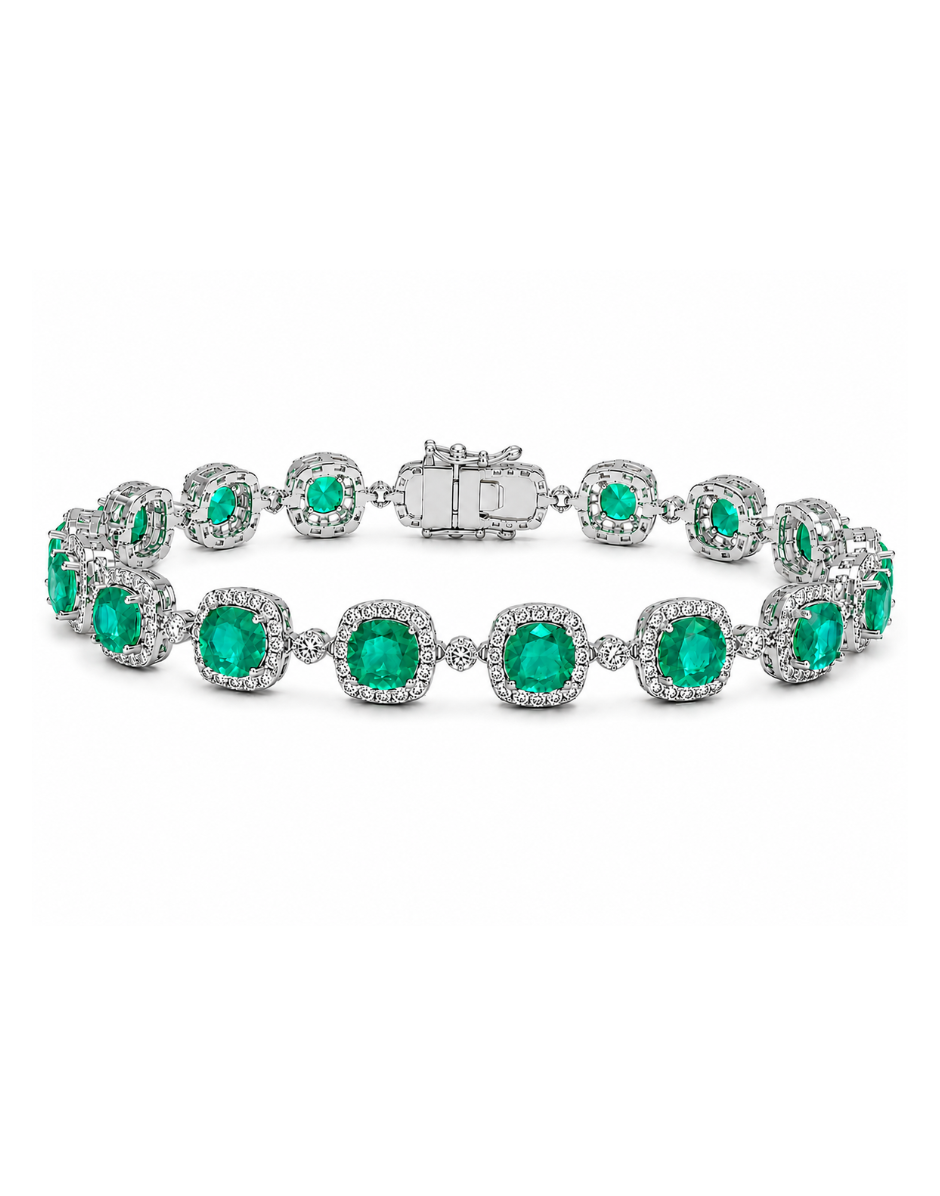 Imperial Russian Green Halo Bracelet