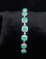 Imperial Russian Green Halo Bracelet