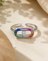 Prismatic Halo Link Ring