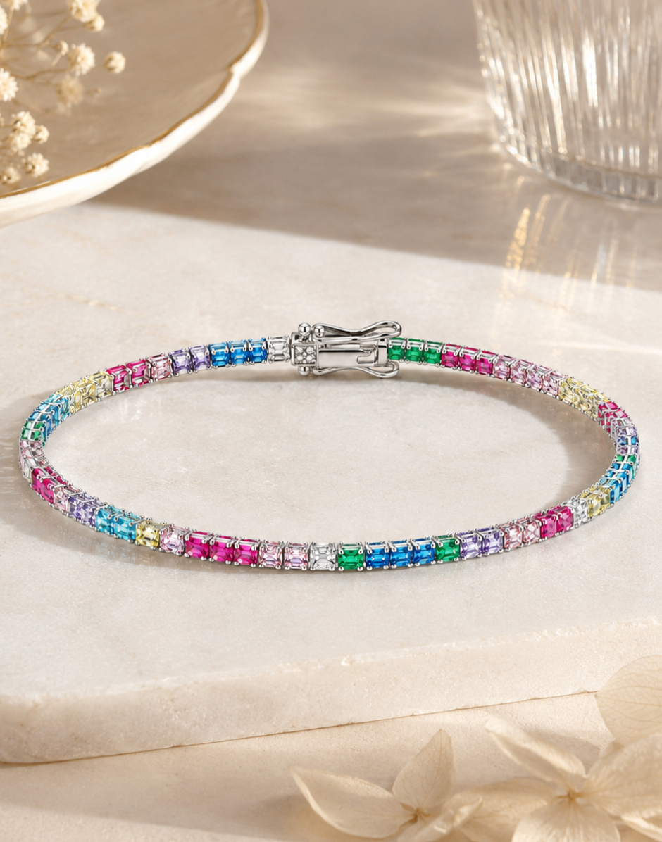 Rainbow Reverie Tennis Bracelet