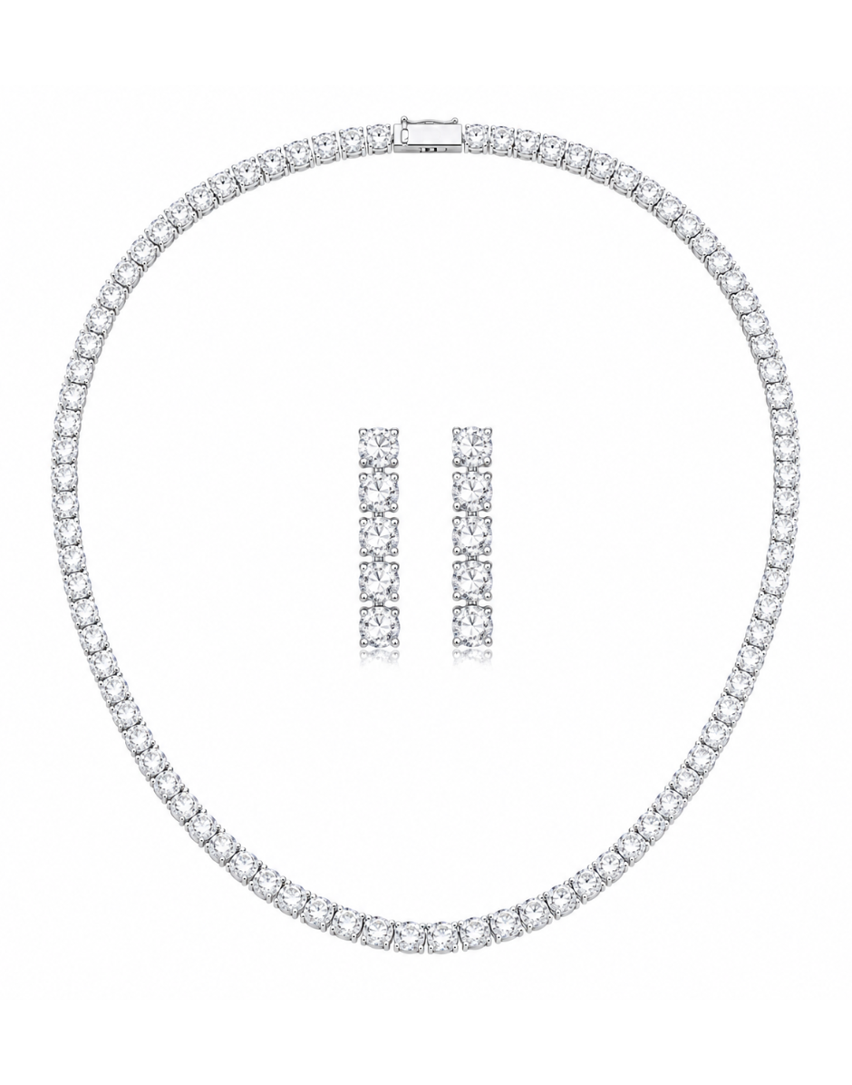 Iconic Luxe Drip Tennis Necklace Set