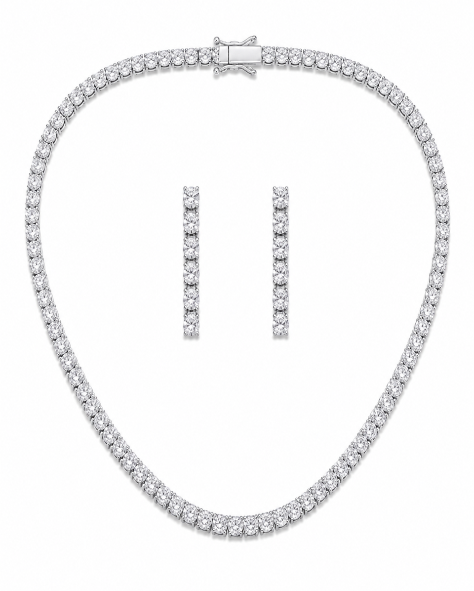 Iconic Luxe Drip Tennis Necklace Set