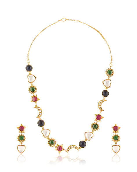 Chaand Taara Indo-Western Necklace & Earring Set