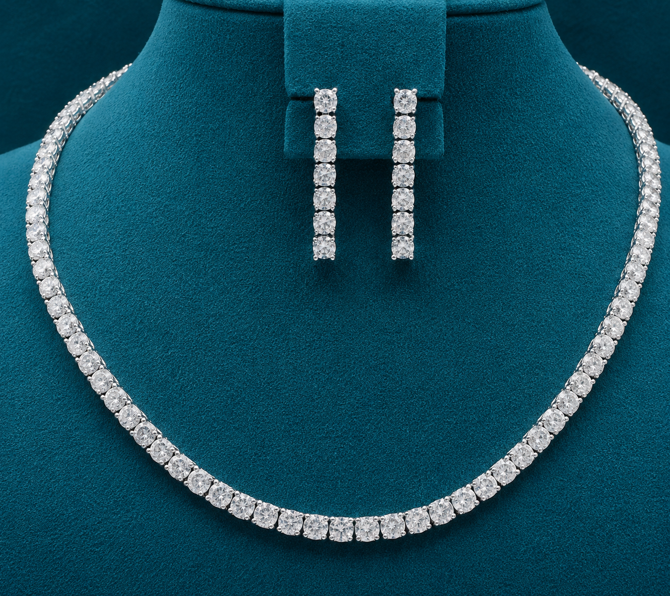 Iconic Luxe Drip Tennis Necklace Set