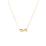 Infinity Pendant Necklace with Zircon Accents (18kt Gold Plated)