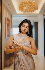 Roselle Drop Necklace & Earrings Set - Anoree