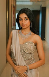 Roselle Drop Necklace & Earrings Set - Anoree