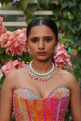 Rouge Riwaaz Necklace & Earrings Set - Anoree