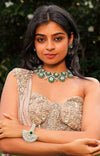Zahra Verde Necklace & Earrings Set - Anoree