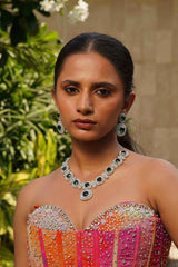 Emerelle Glow Necklace & Earrings Set - Anoree