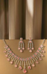 Roselle Drop Necklace & Earrings Set - Anoree