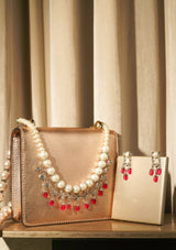 Rouge Riwaaz Necklace & Earrings Set - Anoree