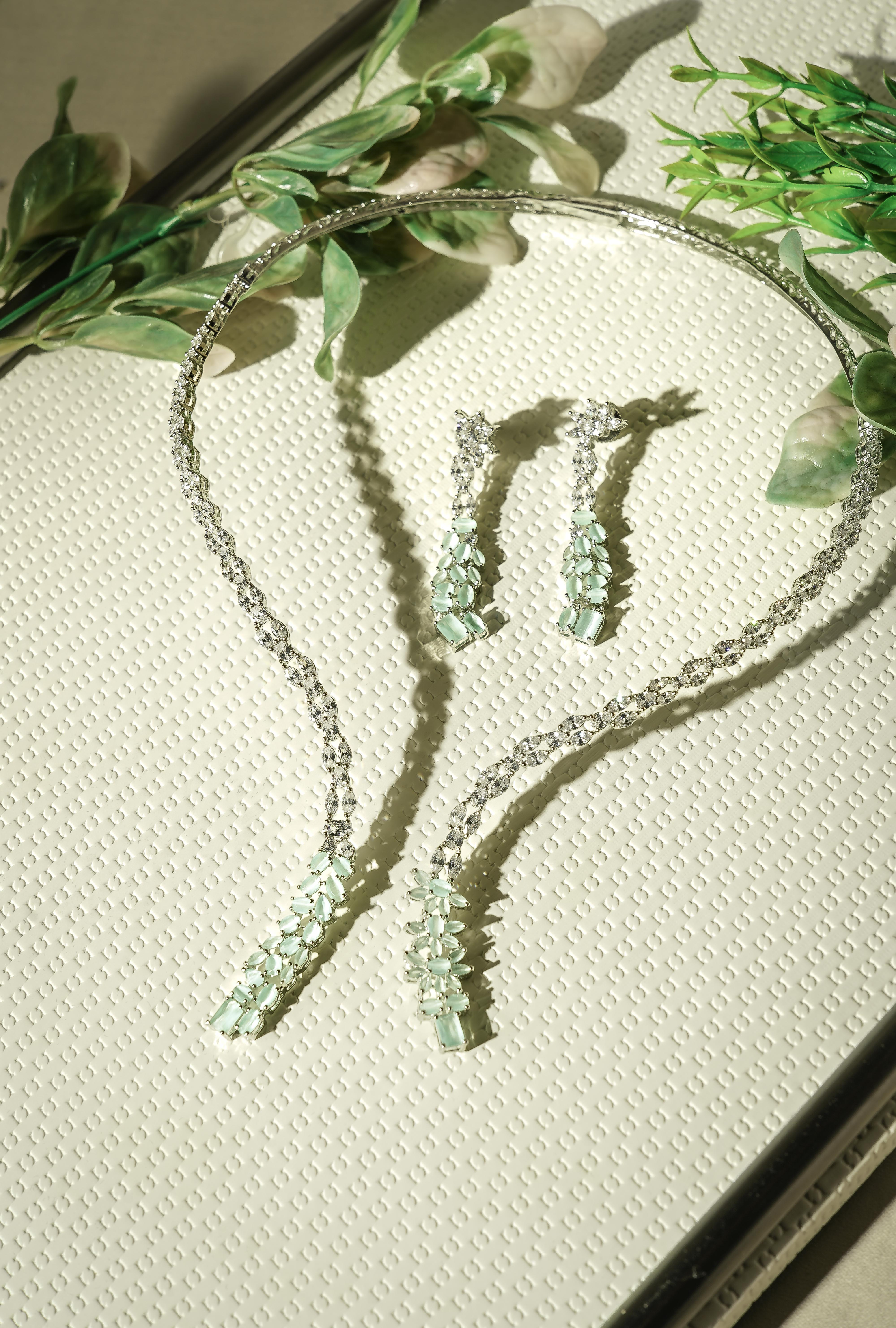 Elysian Vine Necklace & Earrings Set - Anoree