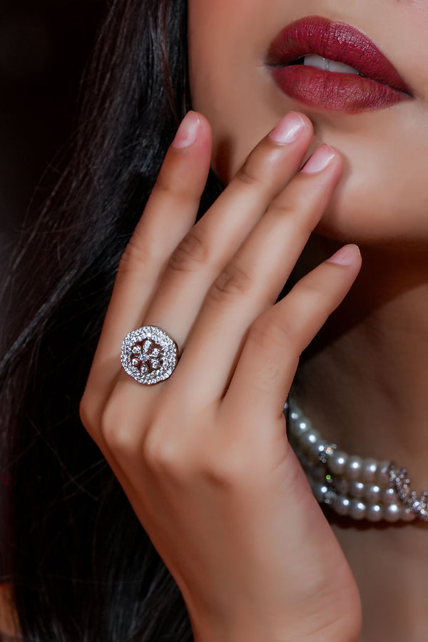 Floral Halo Ring
