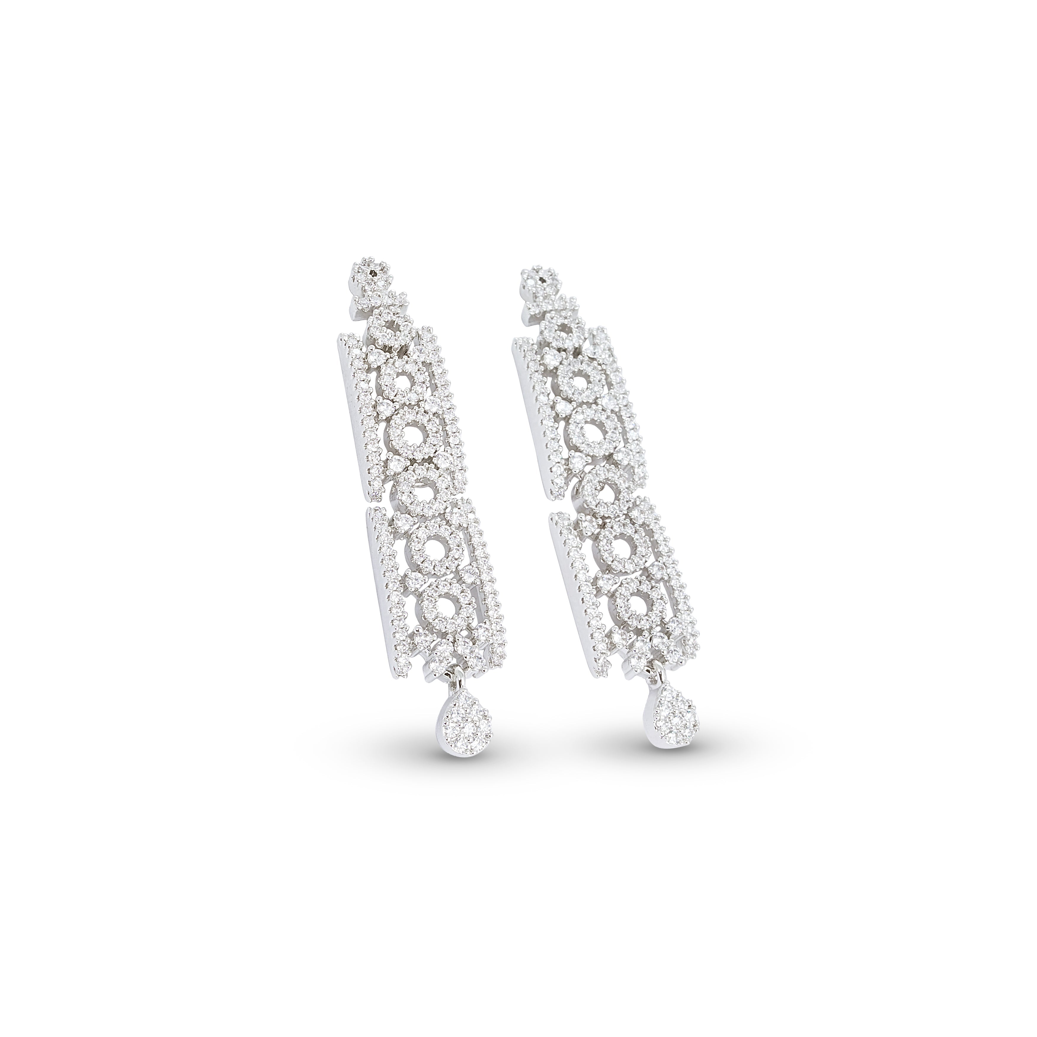 Crystal Diadem Necklace & Earrings Set - Anoree