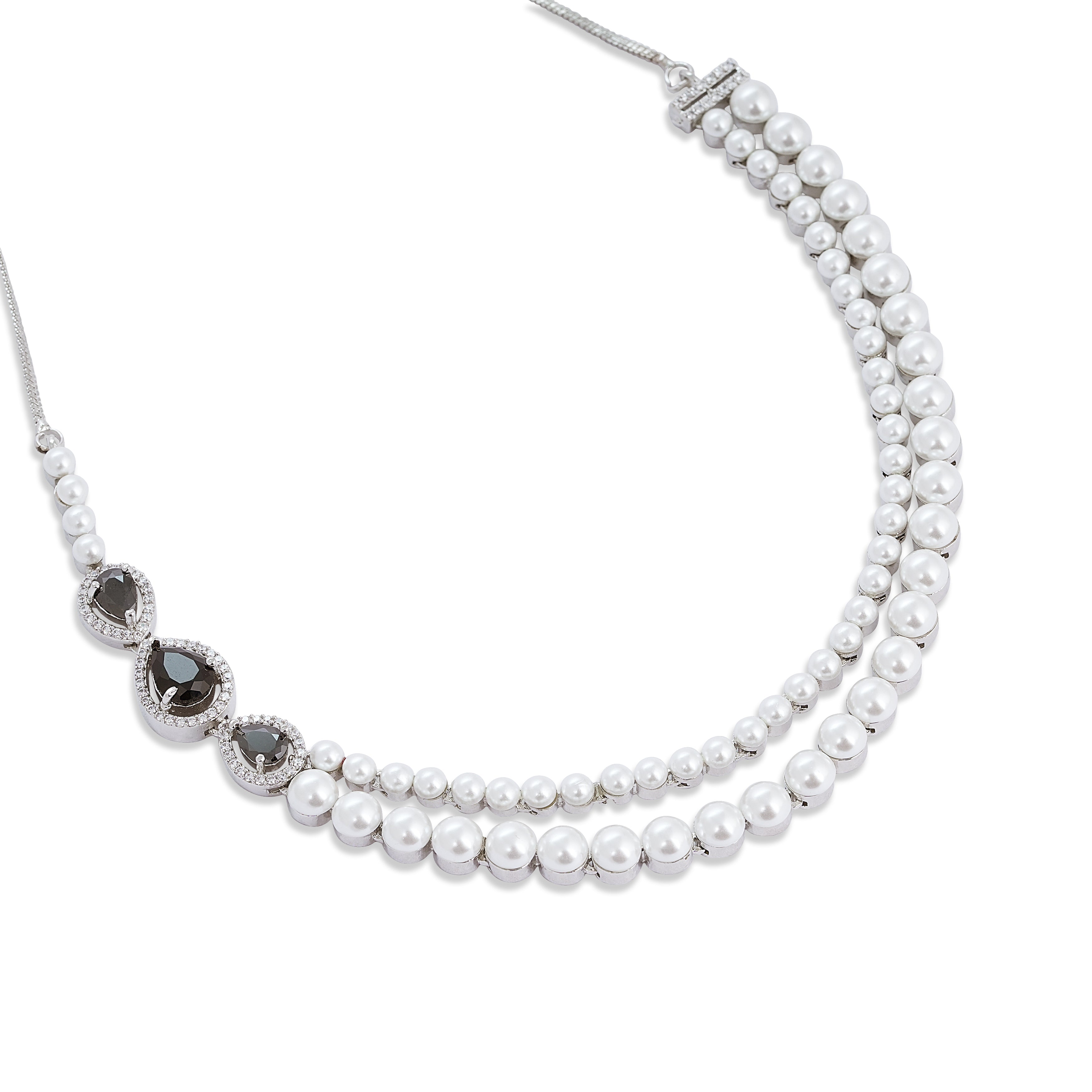 Amethyst Éclat Pearl Necklace & Earrings Set