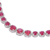 Ruby Reverie Necklace & Earrings set - Anoree