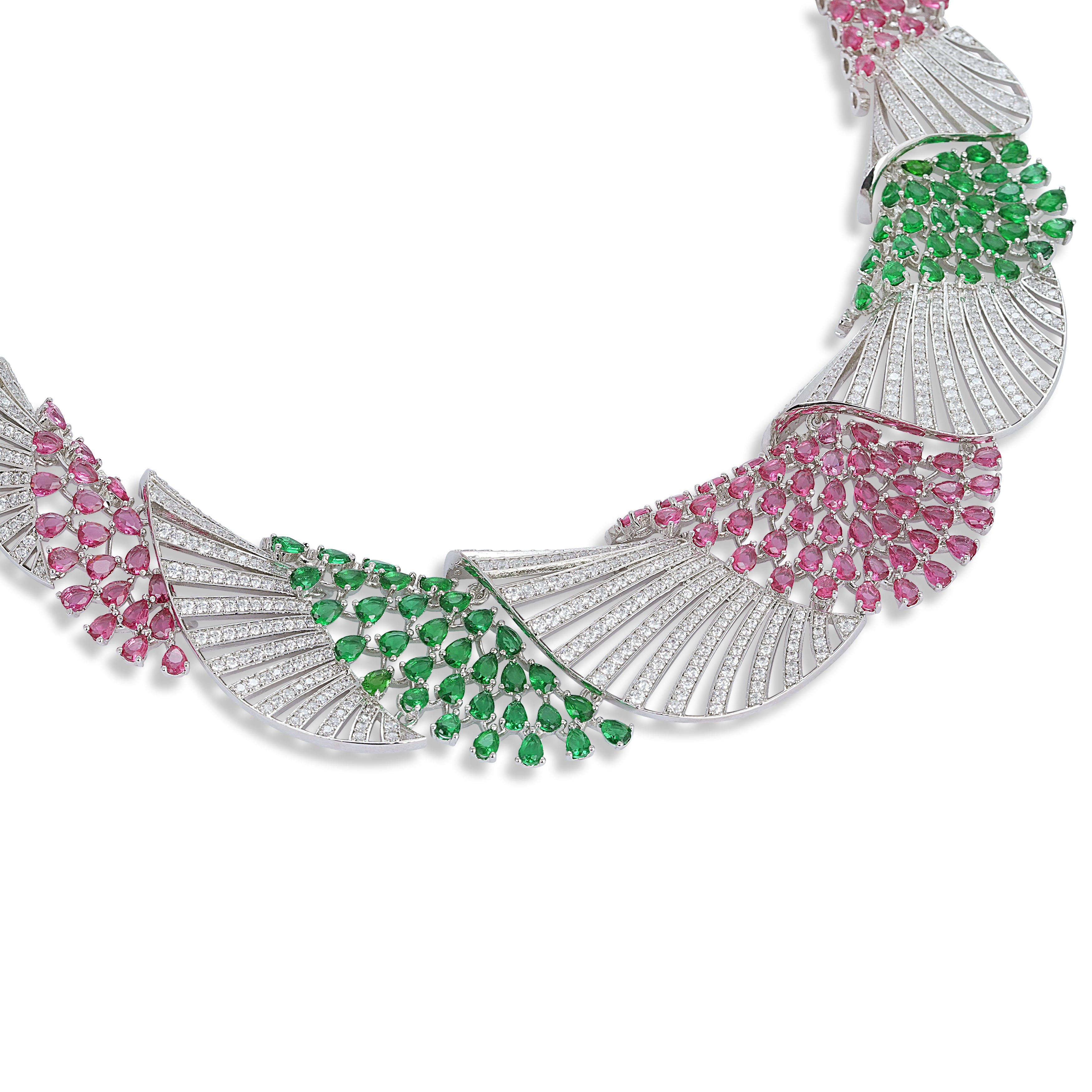 Gulzar Whirl Necklace & Earrings Set - Anoree