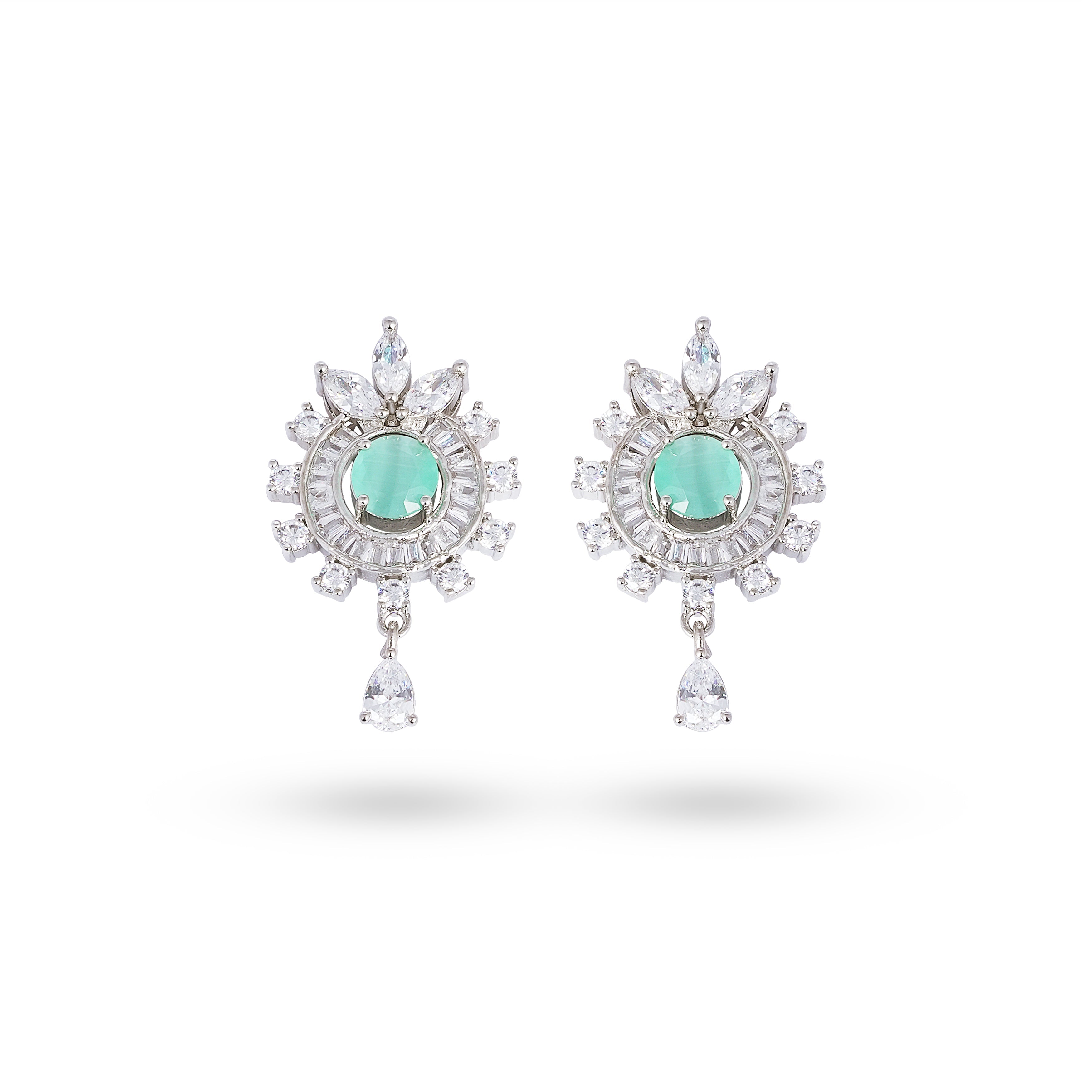 Frost Petal Drops Pendant & Earrings Set - Anoree