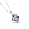 Rainbow Mosaic Pendant & Earrings Set - Anoree