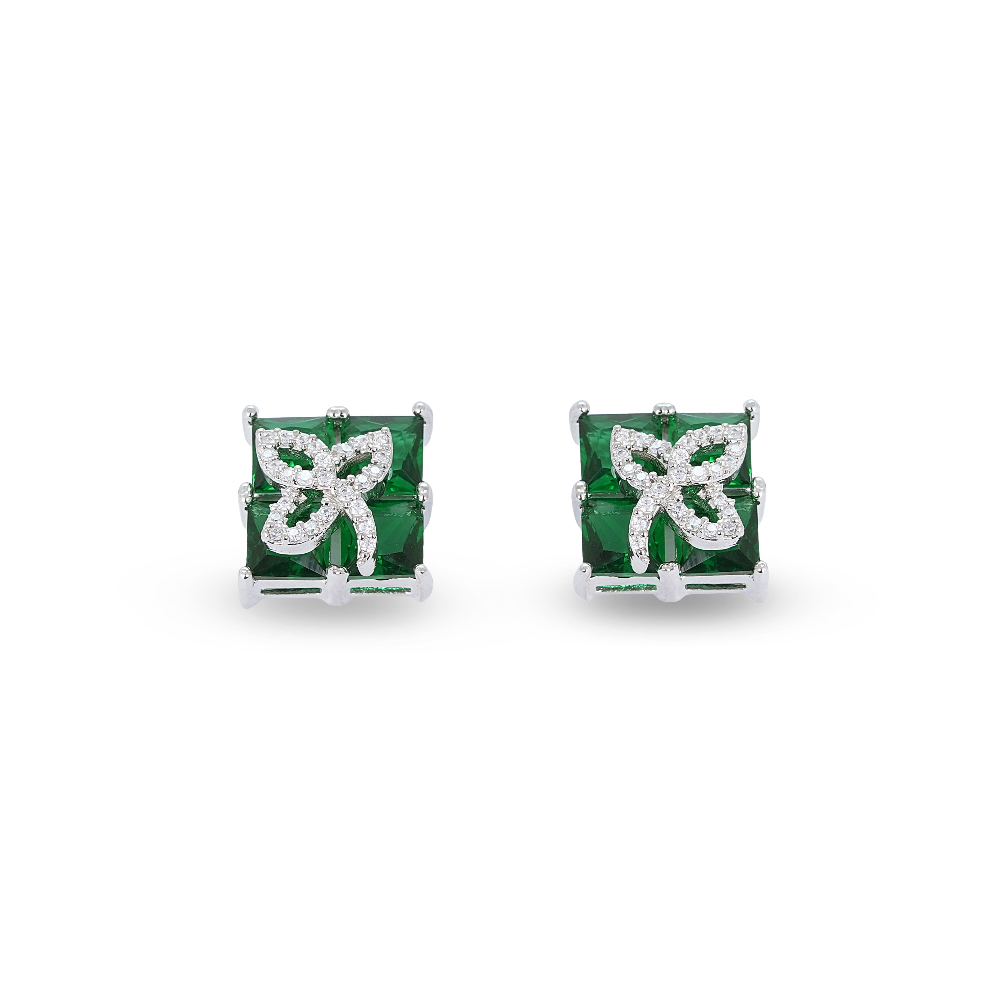 Emerald Envy Mosaic pendant & Earrings Set - Anoree