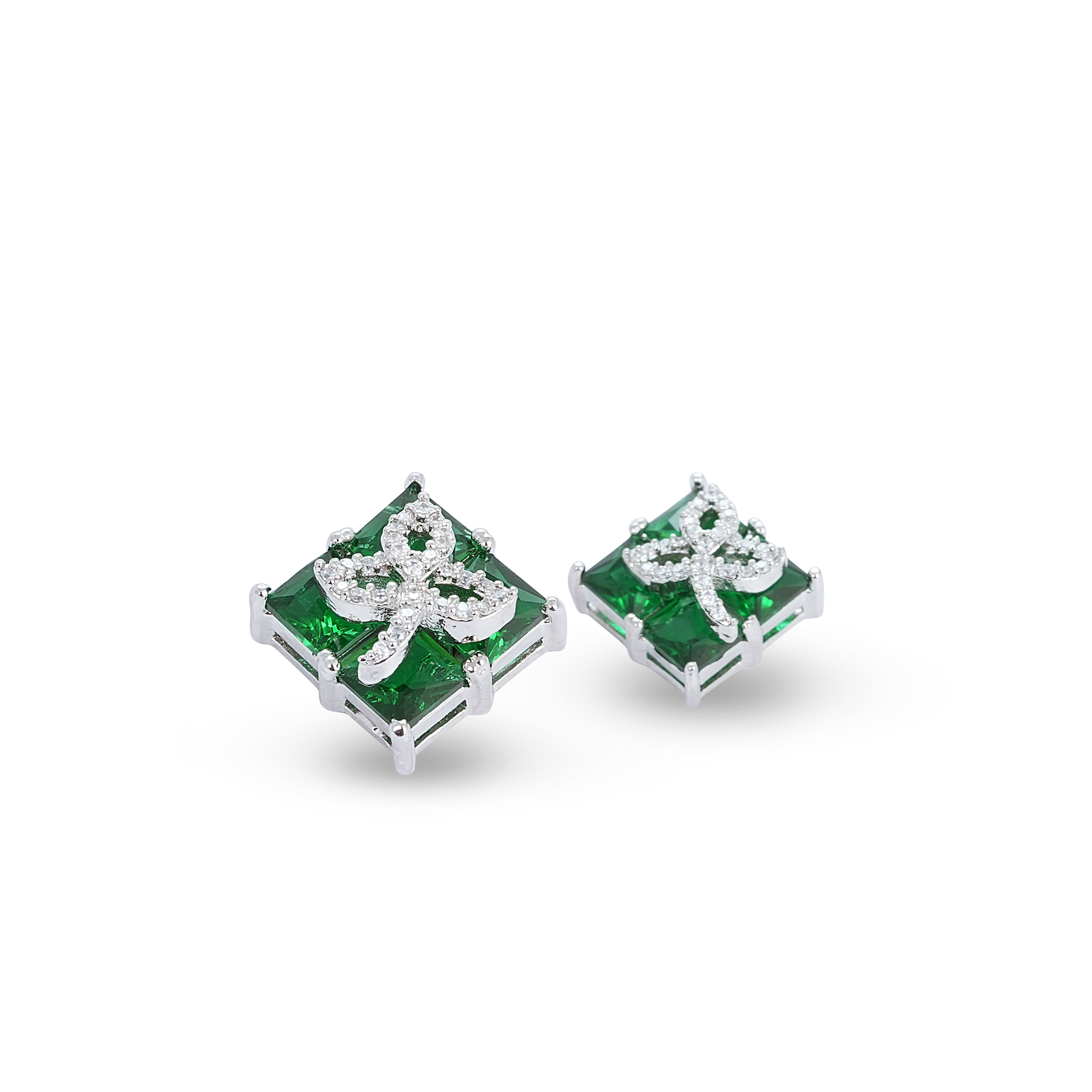 Emerald Envy Mosaic pendant & Earrings Set - Anoree