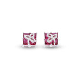 Crimson Bloom Mosaic Pendant & Earrings Set - Anoree