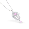 Pink Parabola Pendant & Earrings Set - Anoree