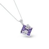 Violet Mosaic Pendant & Earrings Set - Anoree