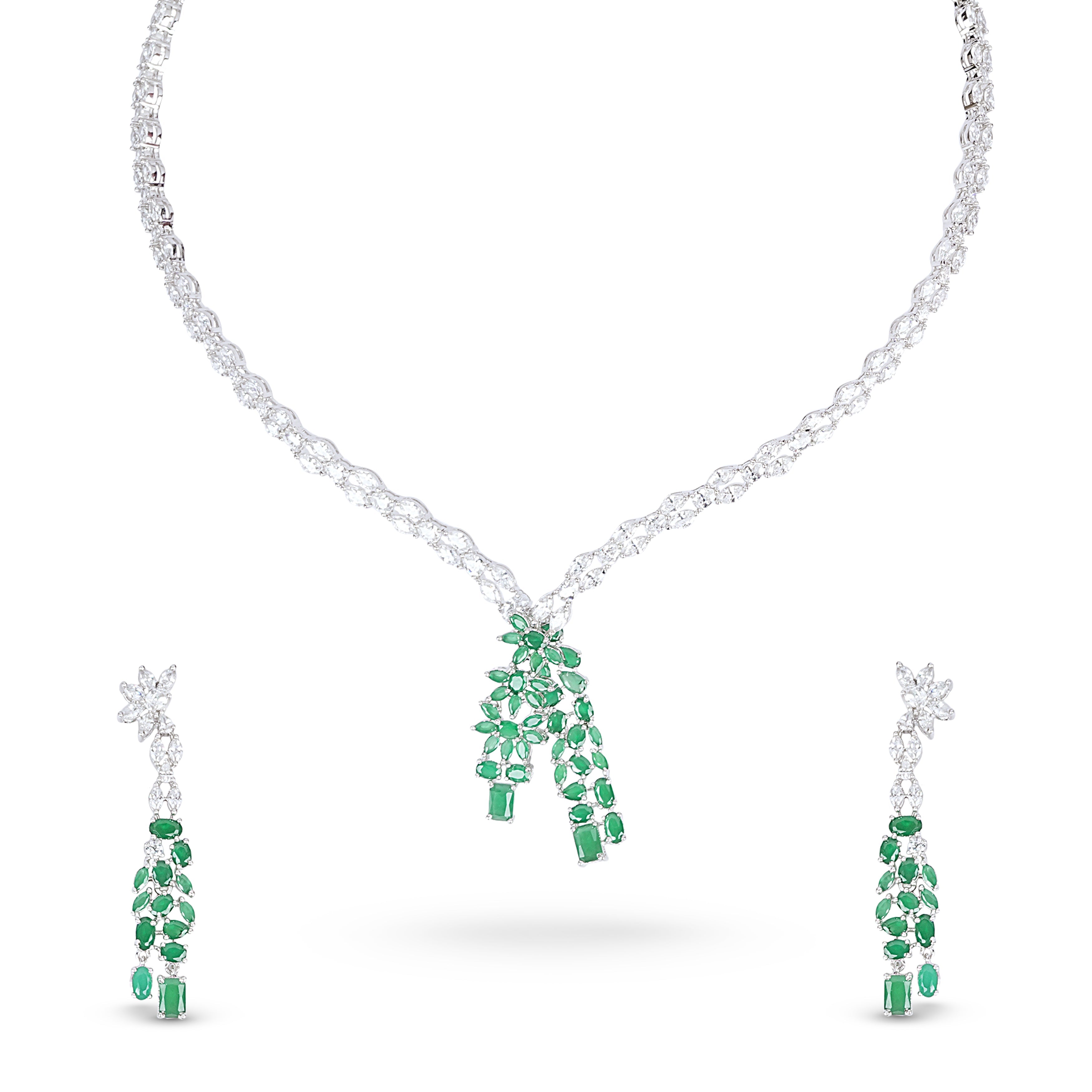 Elysian Vine Necklace & Earrings Set - Anoree