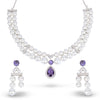 Amethyst Pearl Necklace & Earrings Set - Anoree