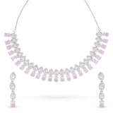 Starlit Blush Necklace & Earrings Set - Anoree