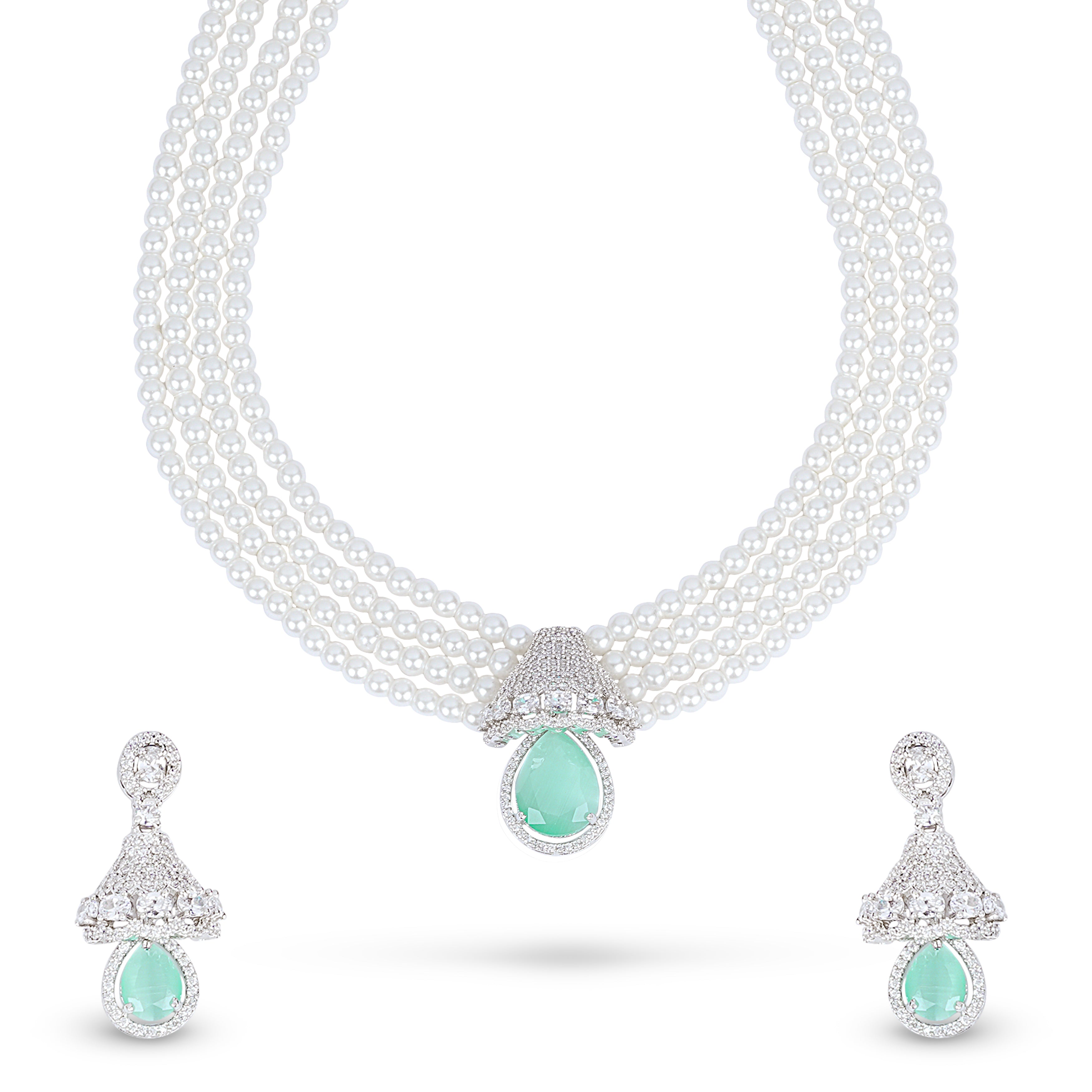 Empress Pearl Necklace & Earring Set