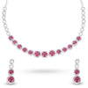 Ruby Reverie Necklace & Earrings set - Anoree