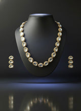 Aurelia Moissanite Kundan Necklace Set and Earrings