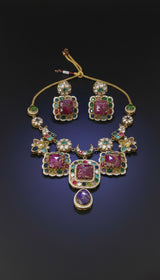 Bloom Multi-colour Necklace Set and Earrings