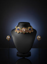 Modish Multi-Colour Choker Set and Earrings