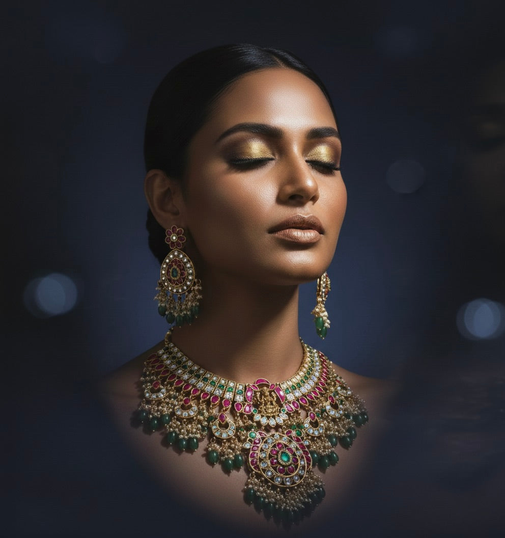 Jodhana Necklace Set and Earrings