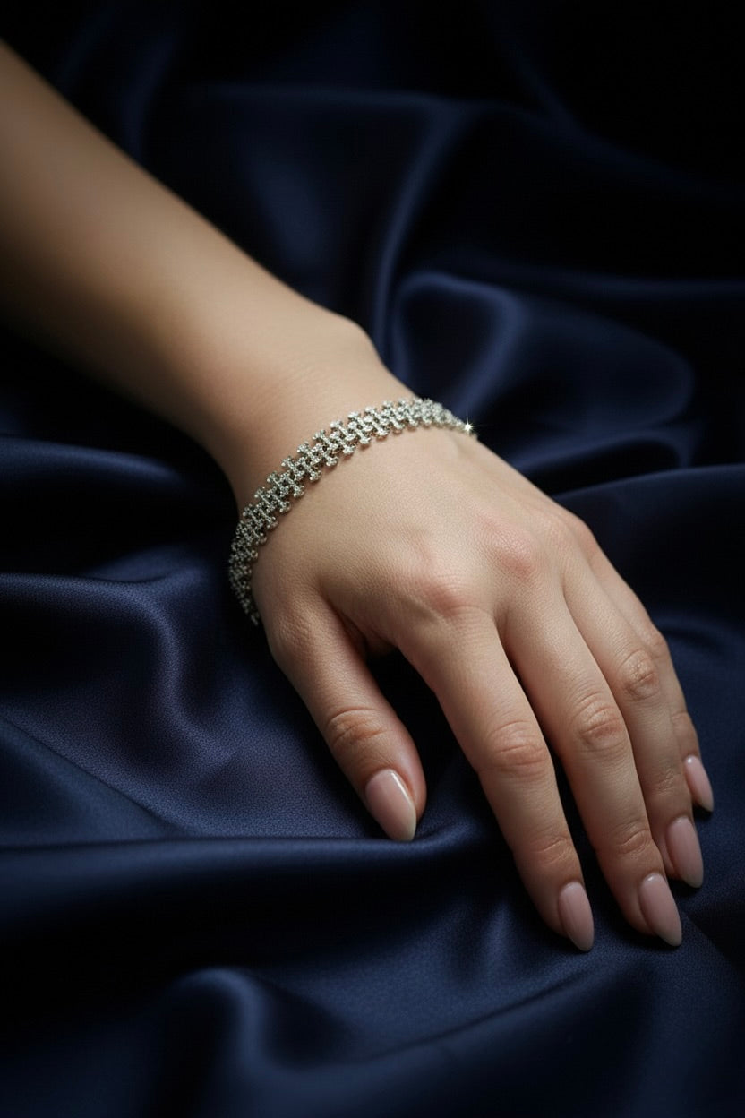 The Halo Line Tennis Bracelet