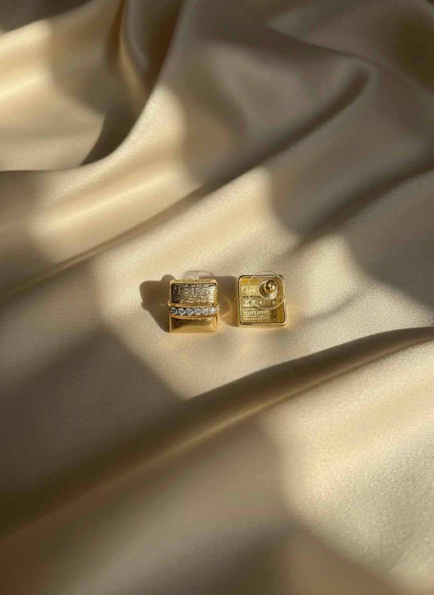 Veritas Earrings 18 KT Gold Plated Demi-Fine Earrings