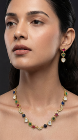 Chaand Taara Indo-Western Necklace & Earring Set