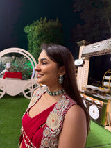 Ruby Royale PearlChoker & Earring Set