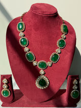 Rani Vilas Moissanite Necklace Set and Earrings