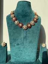Amaltaas Royal Moissanite Necklace Set and Earrings